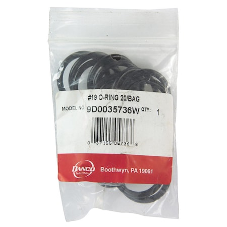 Danco Danco 1-1/4 in. D X 1 in. D No 19 Rubber O-Ring 20 pk 35736W
